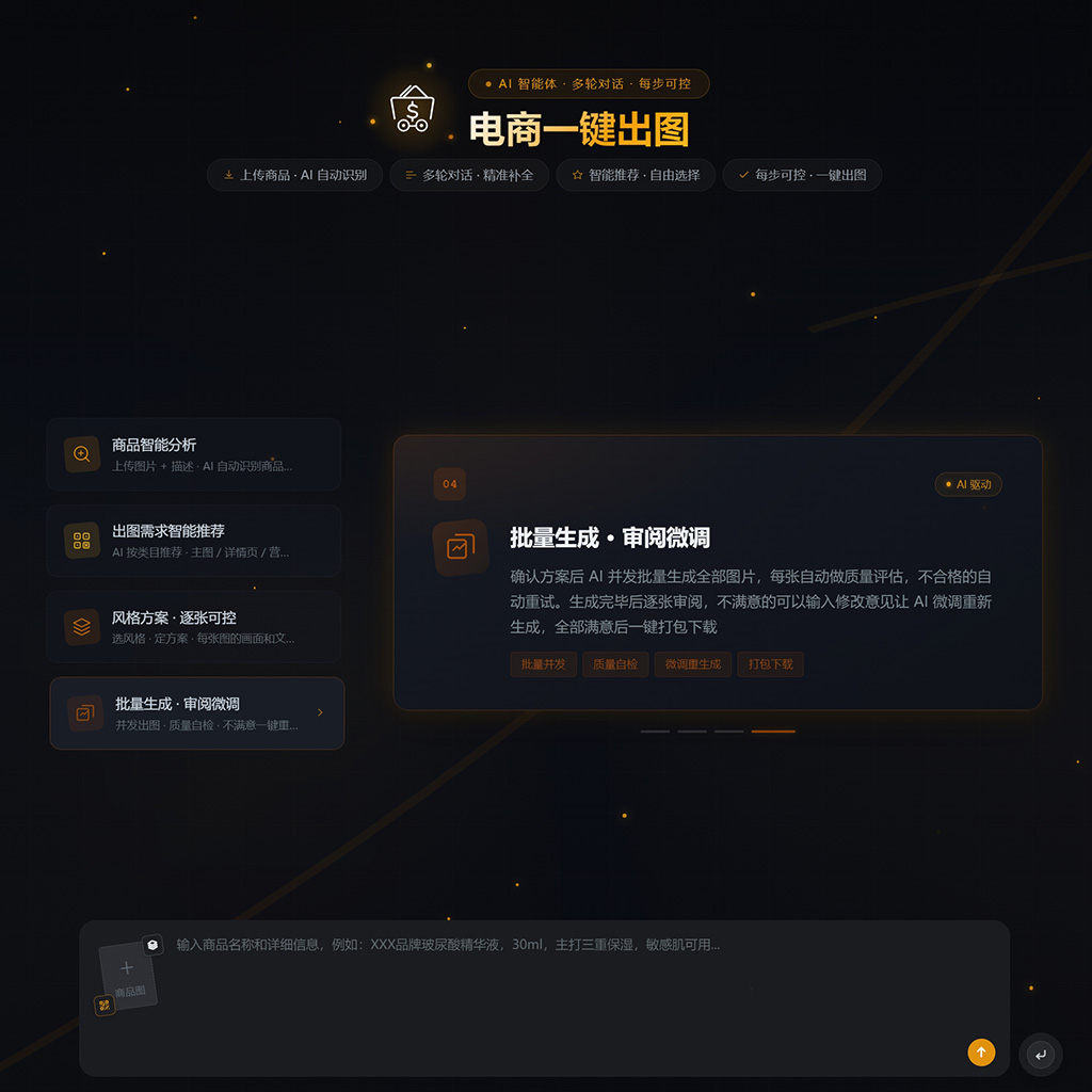 电商一键生图与详情页示例